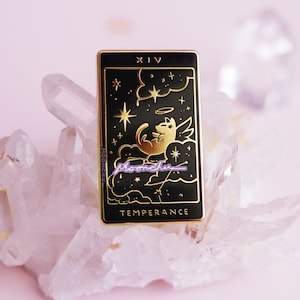 moonchu nebulous tarot series part II. ENAMEL PIN moonchu original art, tarot card enamel pin, magical pin, gothic occult enamel pin image 5