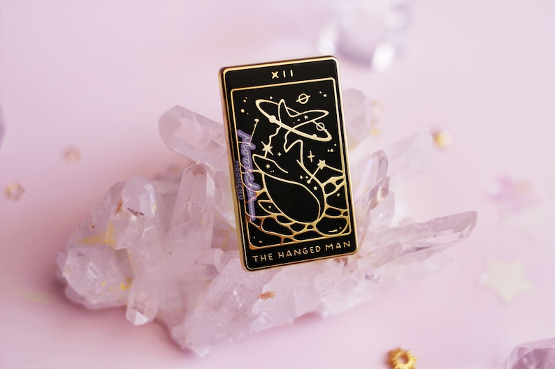 moonchu nebulous tarot series part II. ENAMEL PIN moonchu original art, tarot card enamel pin, magical pin, gothic occult enamel pin image 3