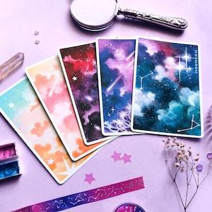 postcards from the aether space art prints | MIXED MEDIA ART | space postcards, cosmic art print, galaxy decor, celestial art, space lover