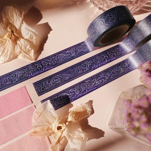 gilded washi tape original artist tape | STATIONERY | moonchu original tape, intricate floral washi tape, art nouveau washi tape, scrapbook