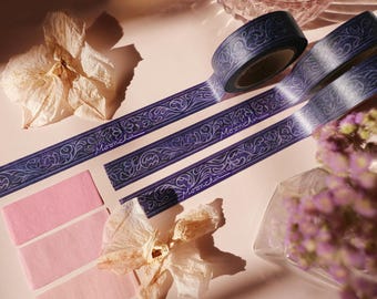 gilded washi tape original artist tape | STATIONERY | moonchu original tape, intricate floral washi tape, art nouveau washi tape, scrapbook
