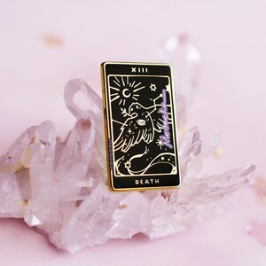 moonchu nebulous tarot series part II. ENAMEL PIN moonchu original art, tarot card enamel pin, magical pin, gothic occult enamel pin image 4