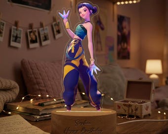 Personalised K-POP DEMON Night Light, Custom Kpop Merch Lamp With Name For Girls, Girl Bedroom Decor, Hunter Girls Gift, Birthday Gift