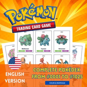 Pokemon Binder Placeholders Full Pokedex #0001–1025 – Master Set Organizer Cards Printable PDF