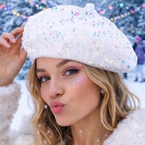 Sequin Beret - Etsy