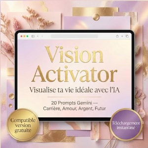 Transforme ta photo en version réussie de toi — Prompts IA Gemini Vision Board | Future Self & Vie idéale