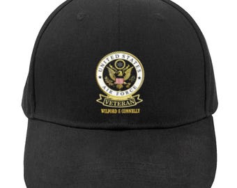 Casquette de baseball personnalisée avec insigne vétéran de l'armée de l'air américaine