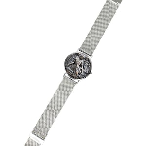 Men's Saint Michael 3D 40MM All Stainless Steel Monogram Quartz Watch