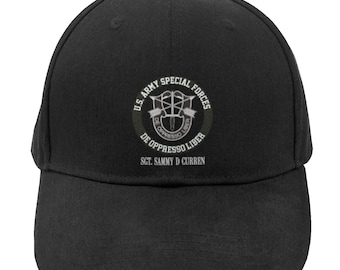 Casquette de baseball sur mesure avec insigne des forces spéciales de l'armée américaine