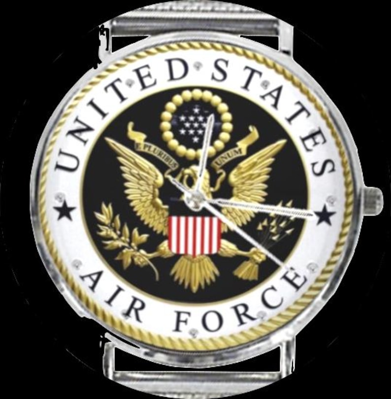 Men's U.S. Air Force Custom 40MM All Stainless Steel Monogram Quartz Watch