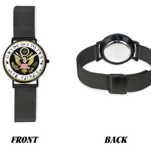 Men's U.S. Air Force Custom 40MM All Stainless Steel Monogram Quartz Watch