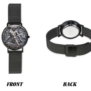 Men's Saint Michael 3D 40MM All Stainless Steel Monogram Quartz Watch