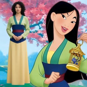 slim fit dress slacks Disney Showcase | Botanical Mulan main image 0