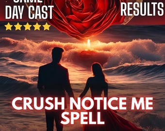 Crush Notice Me Spell Ritual – Attraction & Visibility Energy Work, Make Your Crush Notice You, 3 Day Casting, Photo Proof Included
