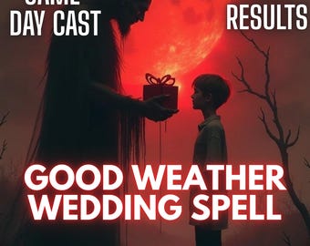 Good Weather Wedding Spell Same Day Casting, No Rain Wedding Ritual, Sunshine Spell for Clear Skies, Perfect Outdoor Weather Manifestation