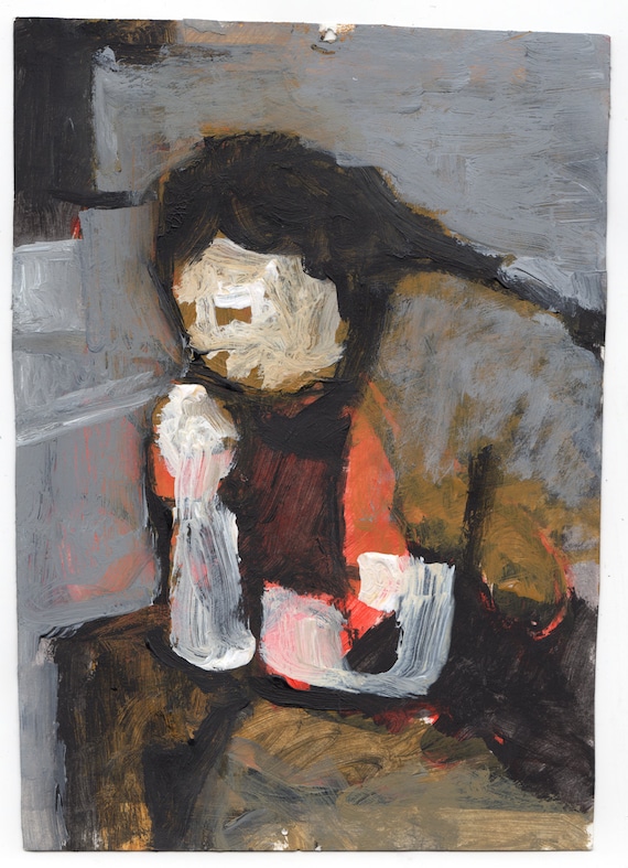 Items similar to Thinking (Original Painting) on Etsy