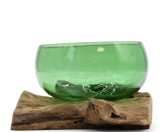Handmade Wide Bowl LRG on Wood