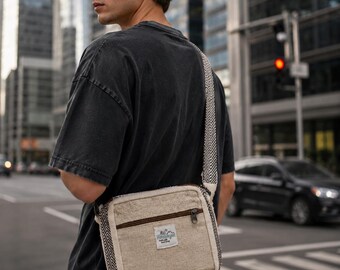 Borsa a tracolla – Realizzata in canapa e cotone