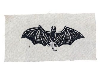 Bat Patch LinoPrint