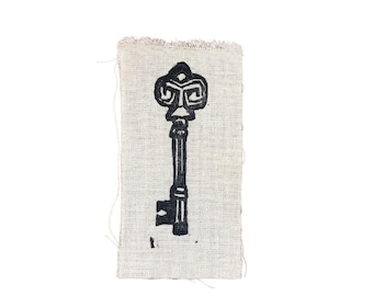 Skeleton Key Patch LinoPrint