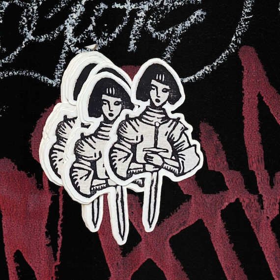 Joan of Arc Sticker | LinoPrint Sticker