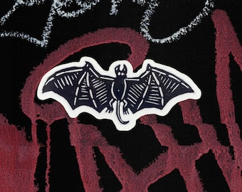 Bat Sticker | LinoPrint Sticker