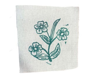 Block Print Flower Patch | LinoPrint