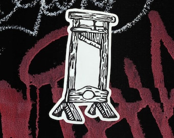 Guillotine Sticker | LinoPrint Sticker