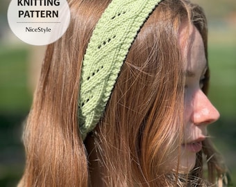 Elegant Summer Headband with Ties PDF Knitting Pattern + Bonus Knitting Planner