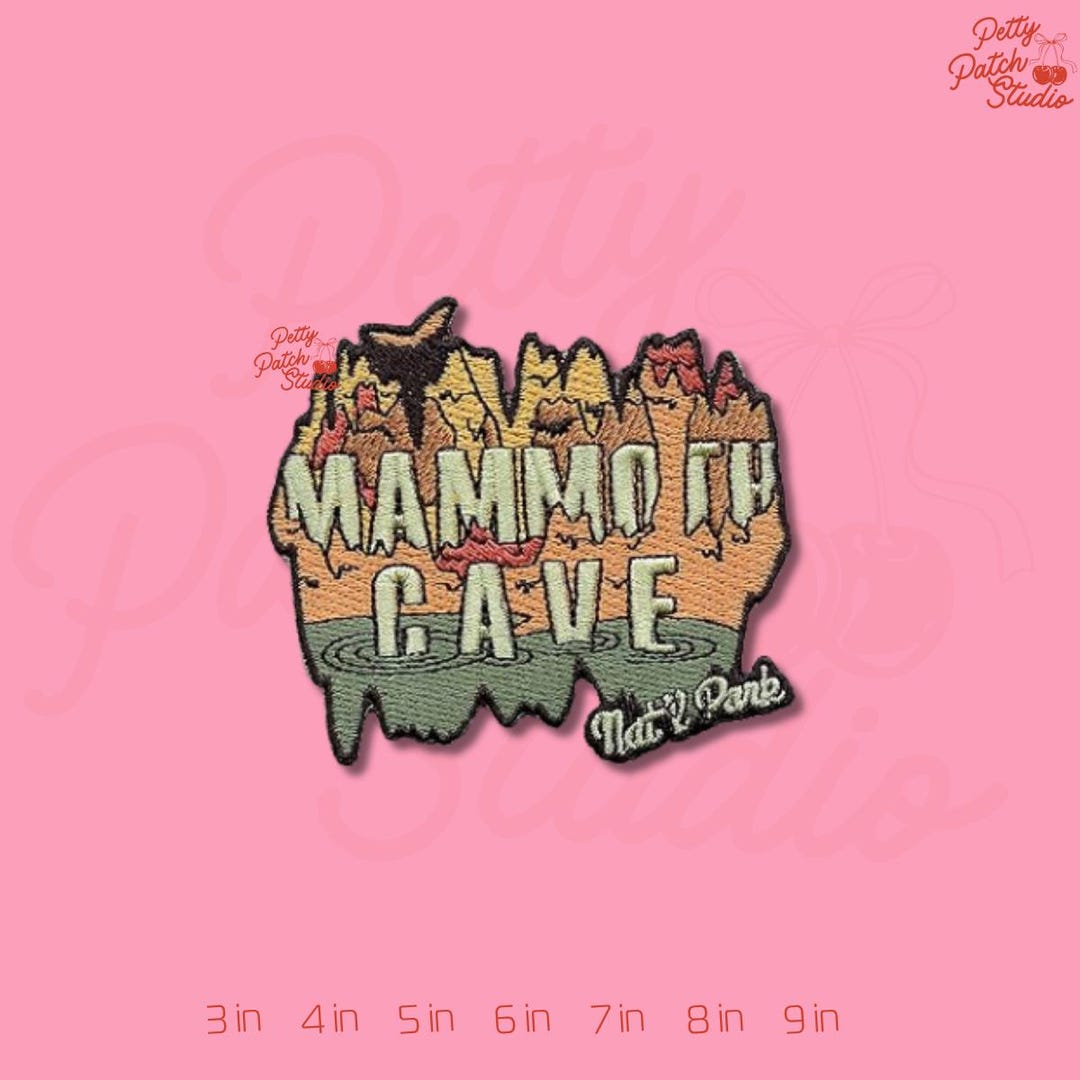 Mammoth Cave National Park Patch, Iron on Sew on Hook and Loop ...