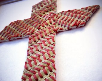 Baseball Seams Cross Artwork |  Baptism Confirmation First Communion Valentines Day Gift Dad Coach Husband Son Team Gift Idea