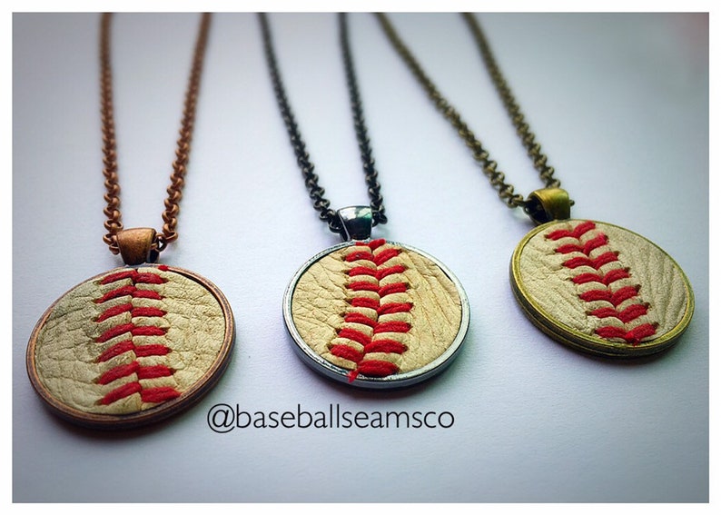 Baseball Seams Stitches Pendant Necklace | Graduation Birthday Baseball ...