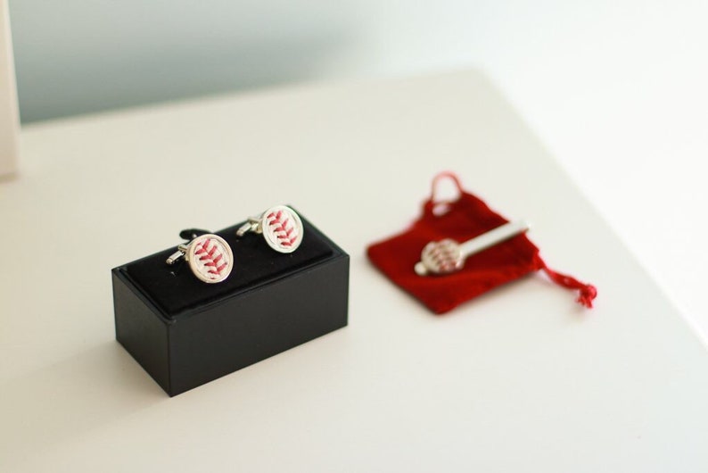 Wedding Party Groomsmen or Graduation Gift Idea! Baseball Cufflinks w Actual Used Baseballs the Perfect Valentine/'s Day
