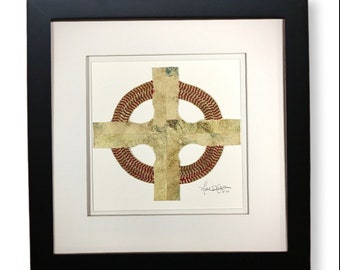 Baseball Celtic Cross Framed Artwork |  Baptism Confirmation First Communion Easter Dad Coach Husband Son Team Gift Idea