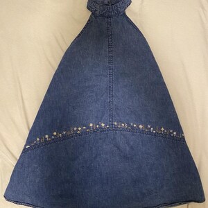 Vestido floral bordado a mano / Vestido halter XS reciclado de Free People imagen 6