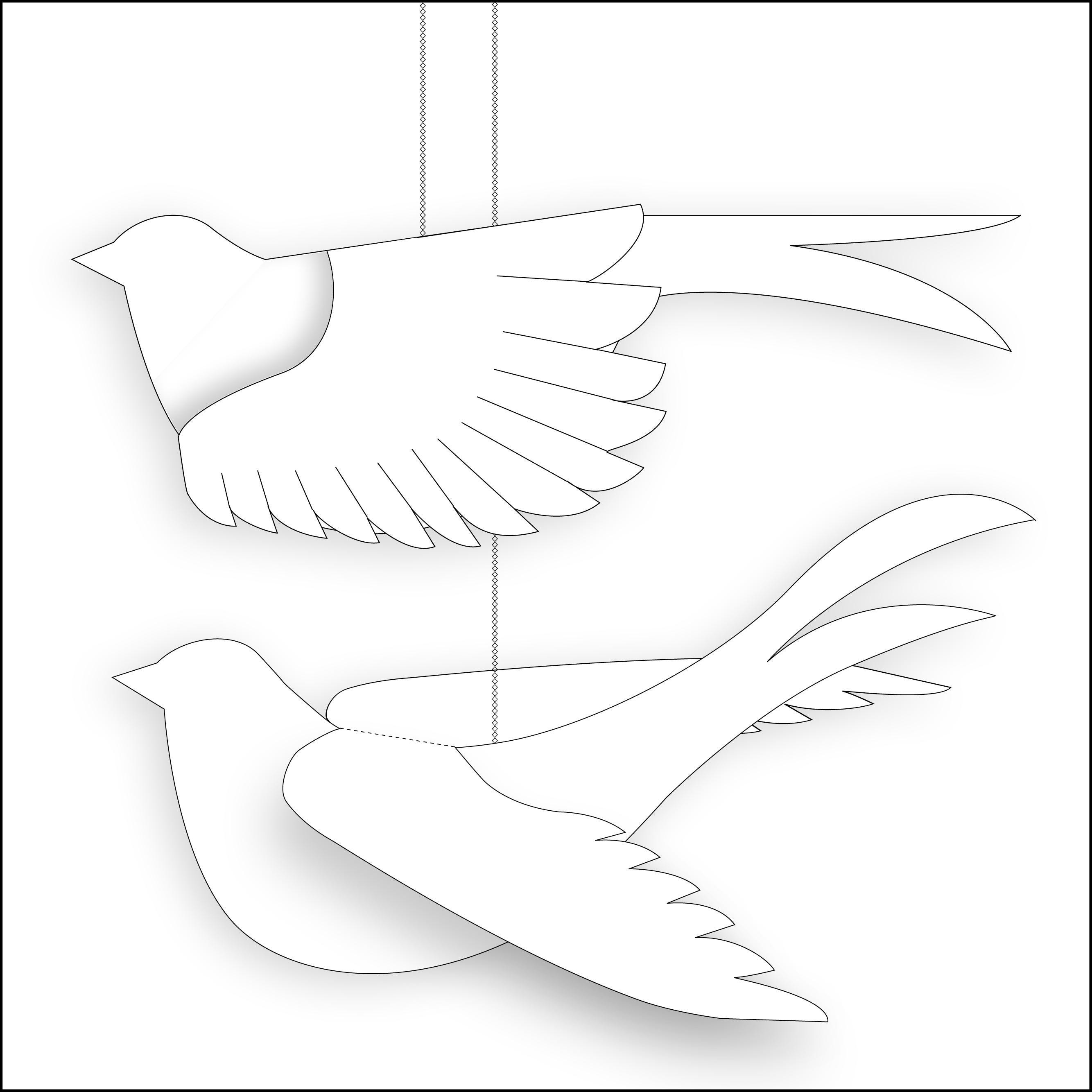 Paper Target Bird Printable Paper Birds PDF | DIY Paper Craft - Etsy