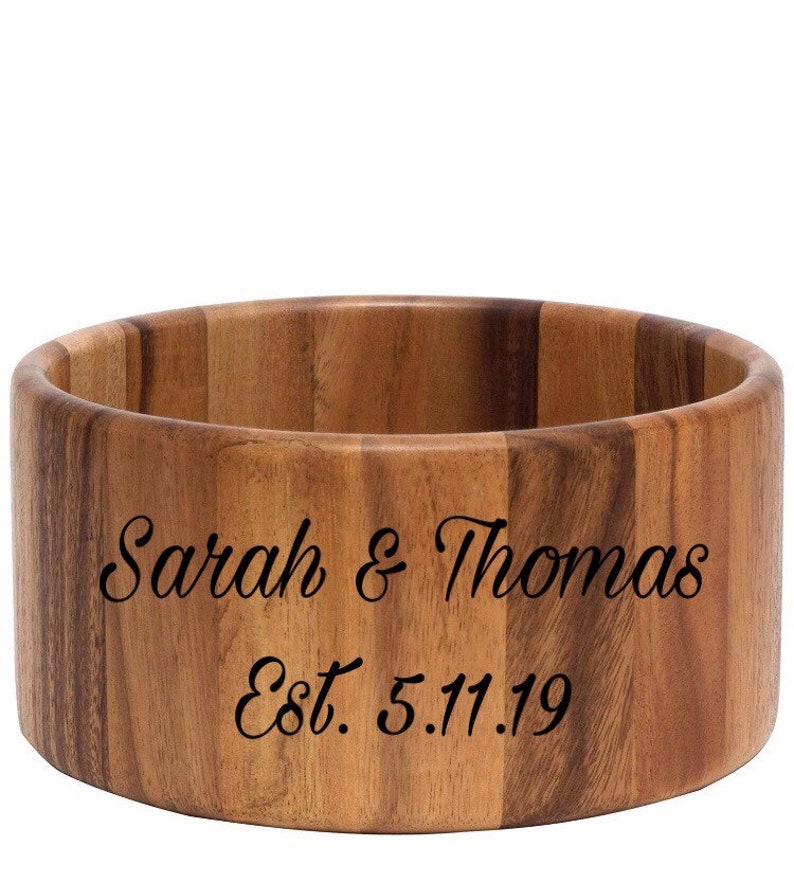 Personalized Wooden Bowl *Wedding Gift* *Christmas Gift* *Housewarming Gift*