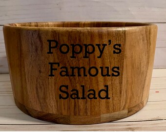 Engraved Wooden Bowl. Wedding Gift. Personalized Bowl. Bride and Groom.