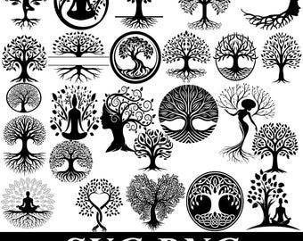 Tree of Life SVG | Mandala Boho Line Art Clipart (Digital Download)