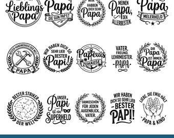Vader citeert SVG-bundel | Papa zegt SVG PNG-bundel | Papa waardering citaten gesneden bestanden | Svg-bundel voor Vaderdag
