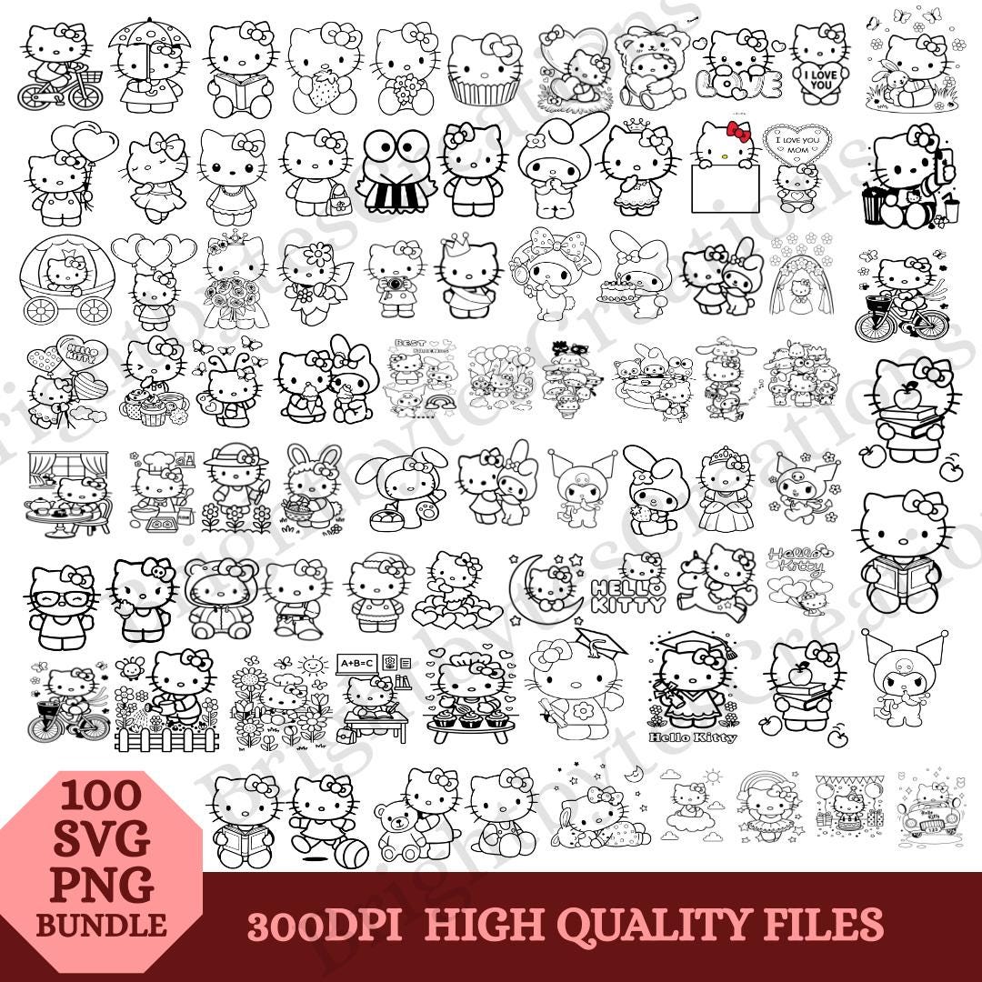 Kawaii Cat Clipart | Animal Friends PNG SVG Bundle (digital Download ...