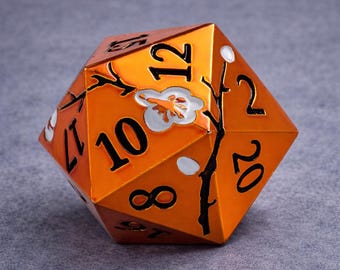 Dados de metal Mahjong, dados DND de flor de cerezo, dados RPG, dados MTG, dados para juegos de rol de mesa, regalos DnD