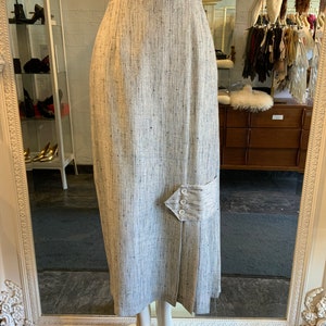 80s does 50s midi pencil skirt, tweed | Size Small