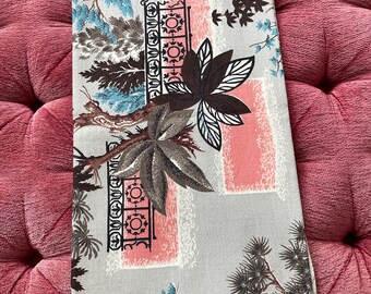 Vintage Pebble Cloth/Barkcloth Fabric Panel