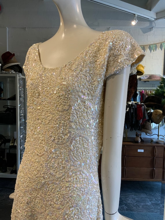 1960s sequin dress, sweater dress | Size S-M - image 3