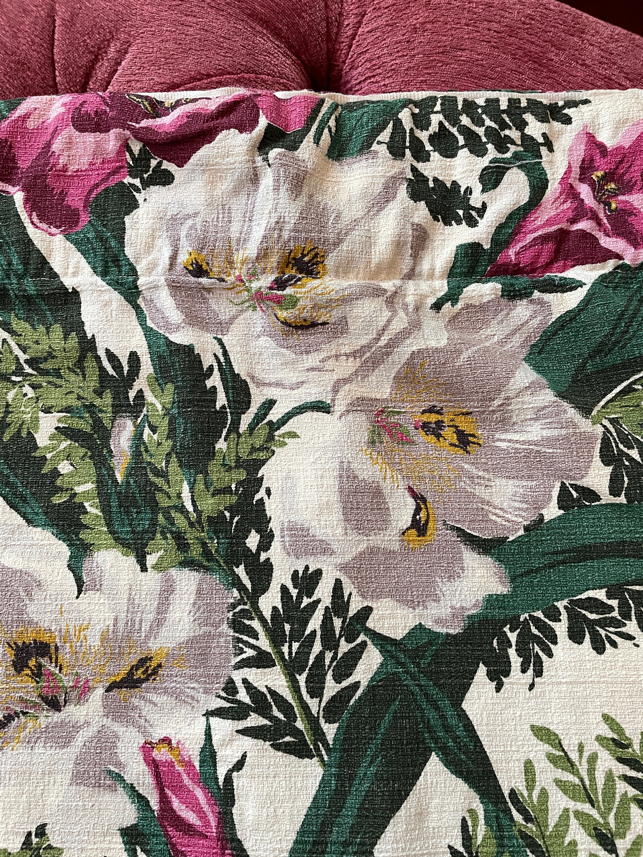 1940年代の花柄樹皮布ファブリックパネル - Etsy 日本