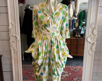 1960s/70s novelty print kitschy matching set| Sz XS