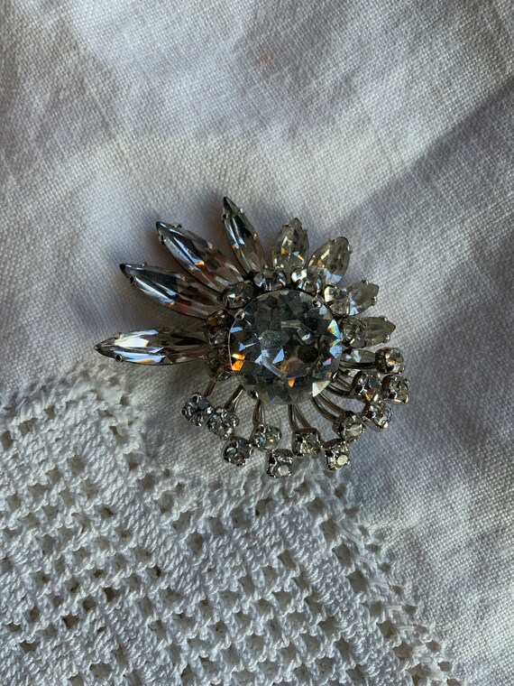 SHERMAN rare brooch, Swarovski crystal brooch - image 2
