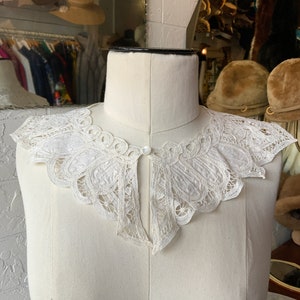 Antique romantic lace collar, coquette style