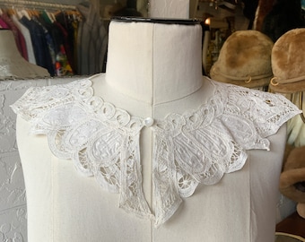 Antique romantic lace collar, coquette style